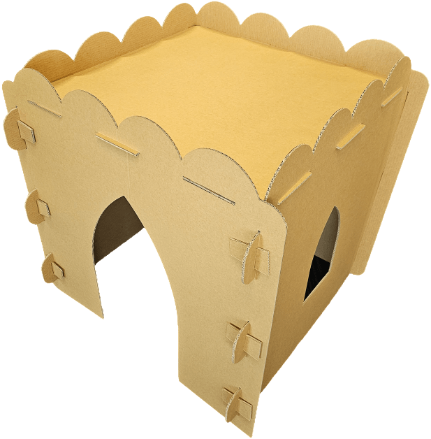 Cardboard Castle Square - Slot Lock