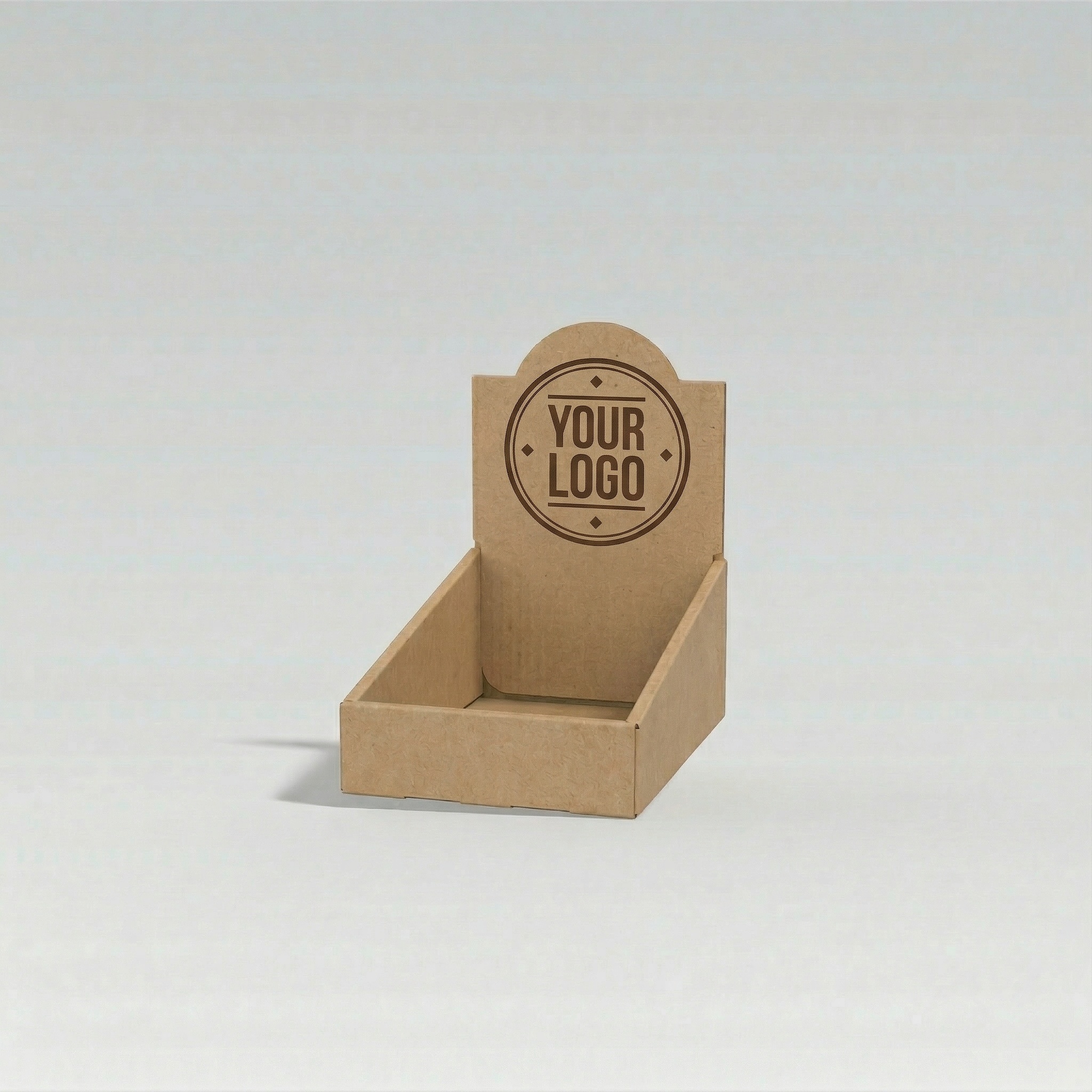 100 x 200mm Counter Top Display Box | 2mm Kraft Brown | 100RH x 50FH (mm)