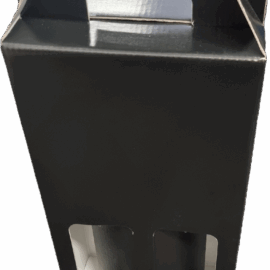 2 Bottle wine carry pack – gloss black (50 pce pack)