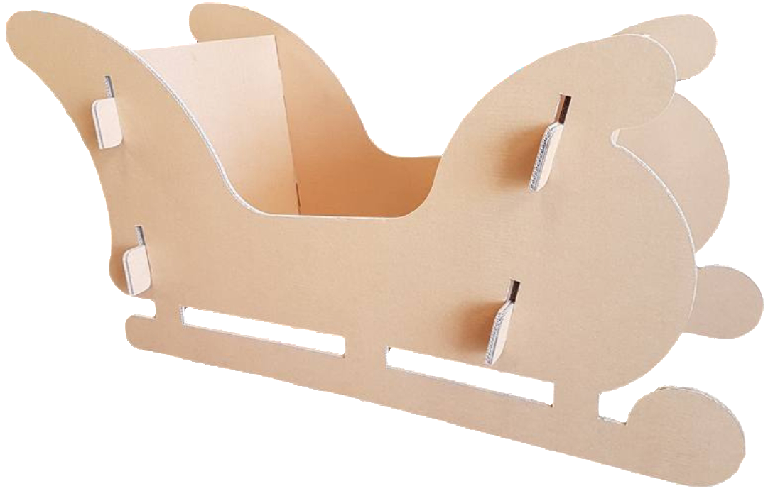 Cardboard Sleigh