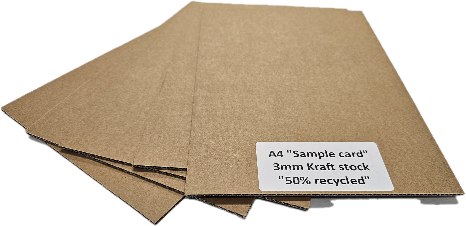 Pad A4-K3: 297x210mm BROWN KRAFT 3mm thick Cardboard (100pce pack)