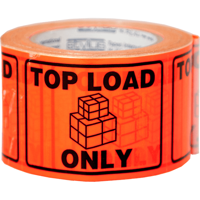 "Top Load Only" Printed Labels 100x75mm