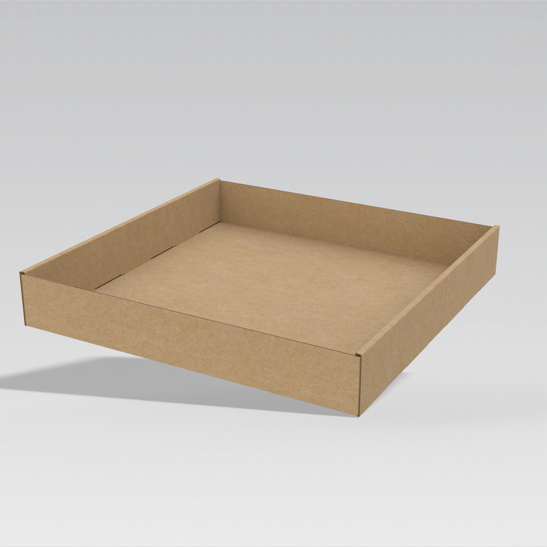 1100mm Square Pallet Tray (Tray Only) | 7mm Kraft Brown | 1100L x 1100W x 160H (mm)