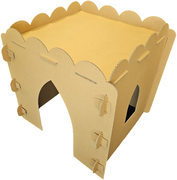 Cardboard Castle Square - Slot Lock