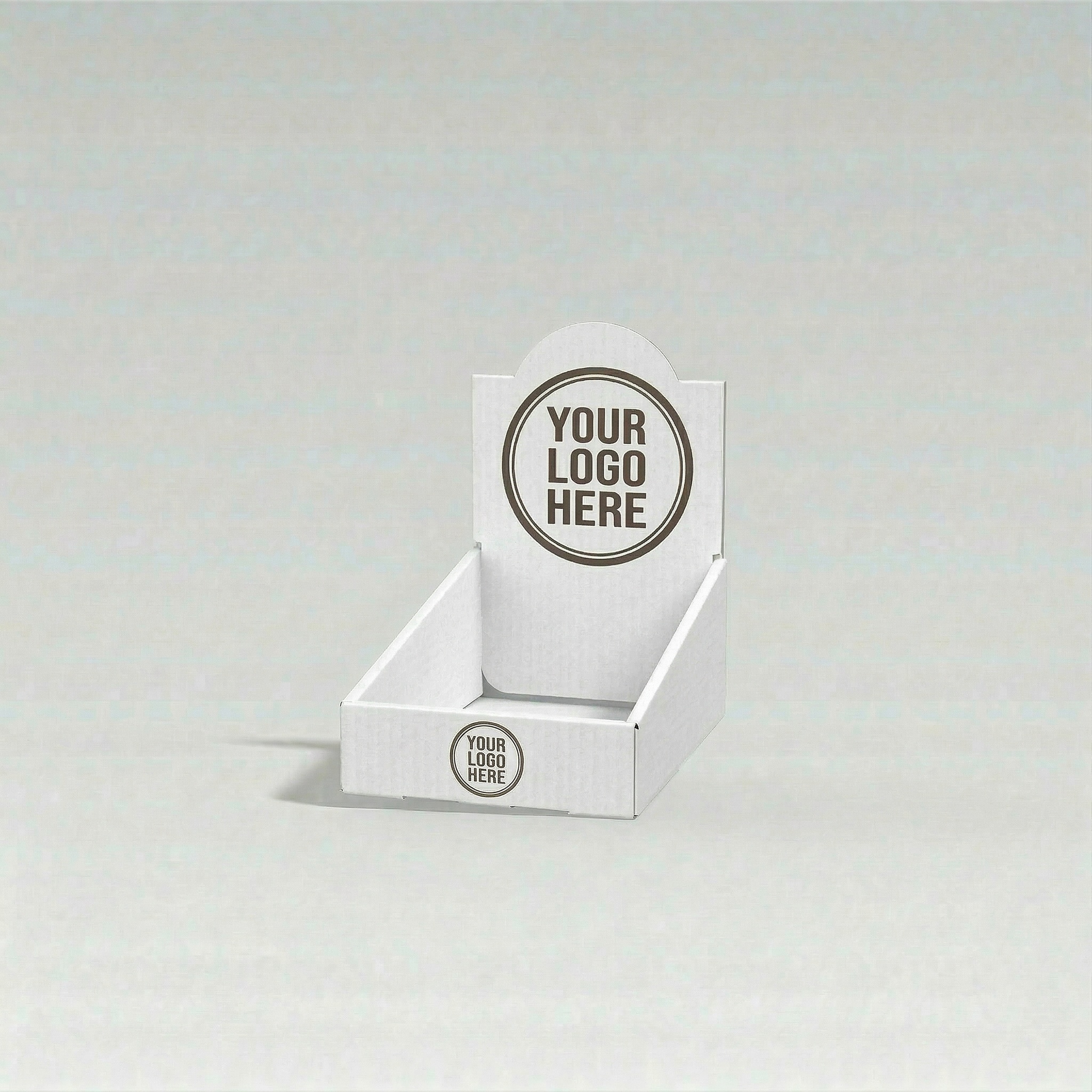 100 x 200mm Counter Top Display Box | 2mm White | 100RH x 50FH (mm)