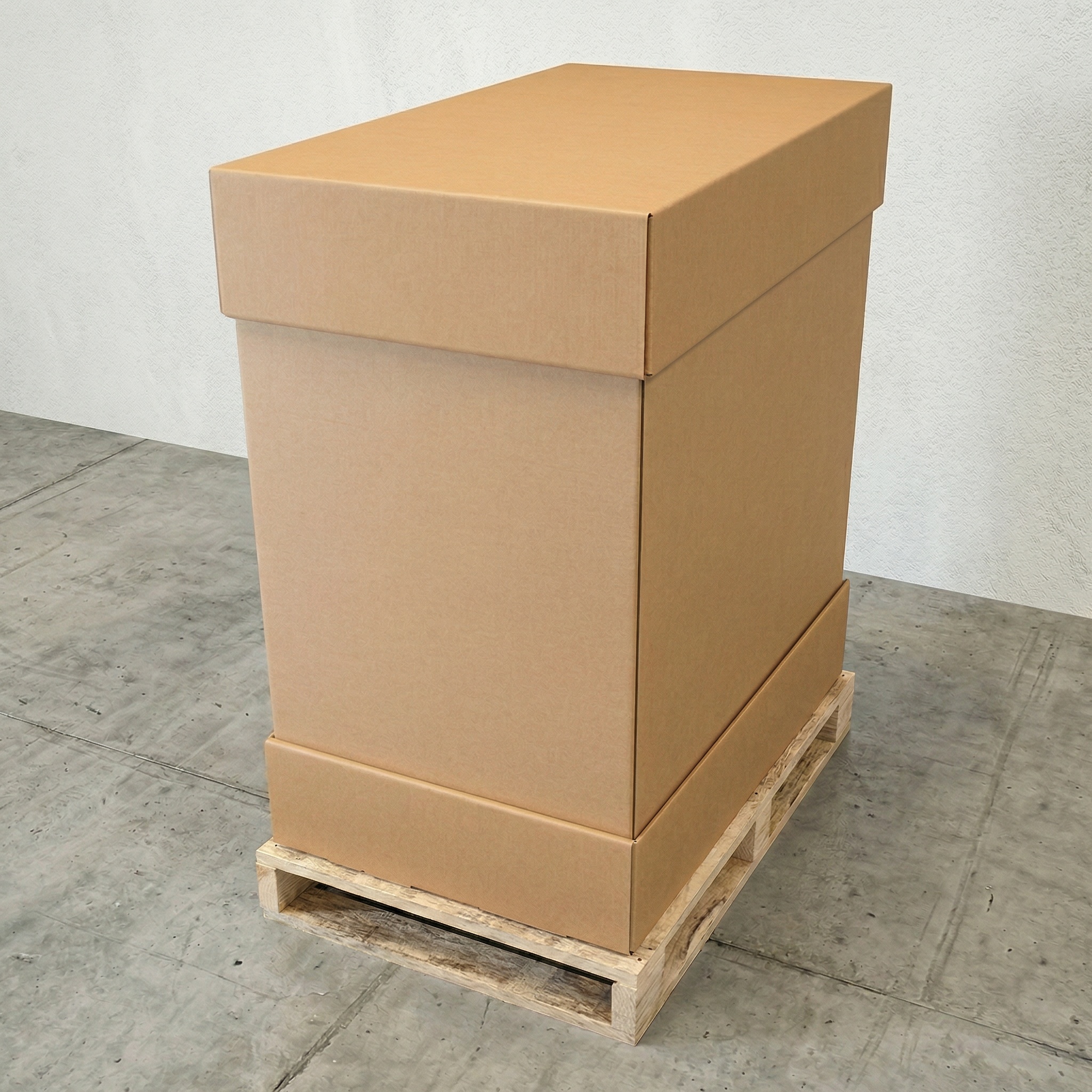 495mm Tall Half Pallet Boxes | 7mm Kraft Brown | 1100L x 550W x 495H (mm)