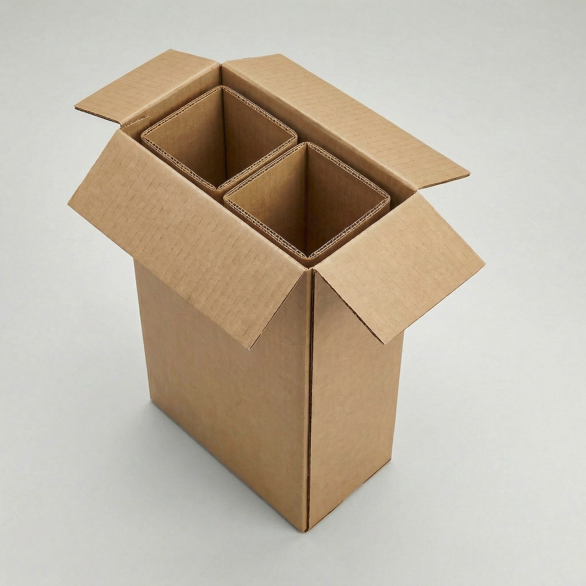 Premium Heavy Duty Wine Shipper Box | 2 Pack | 7mm Kraft Brown | 90 (Diameter) x 320H (mm)