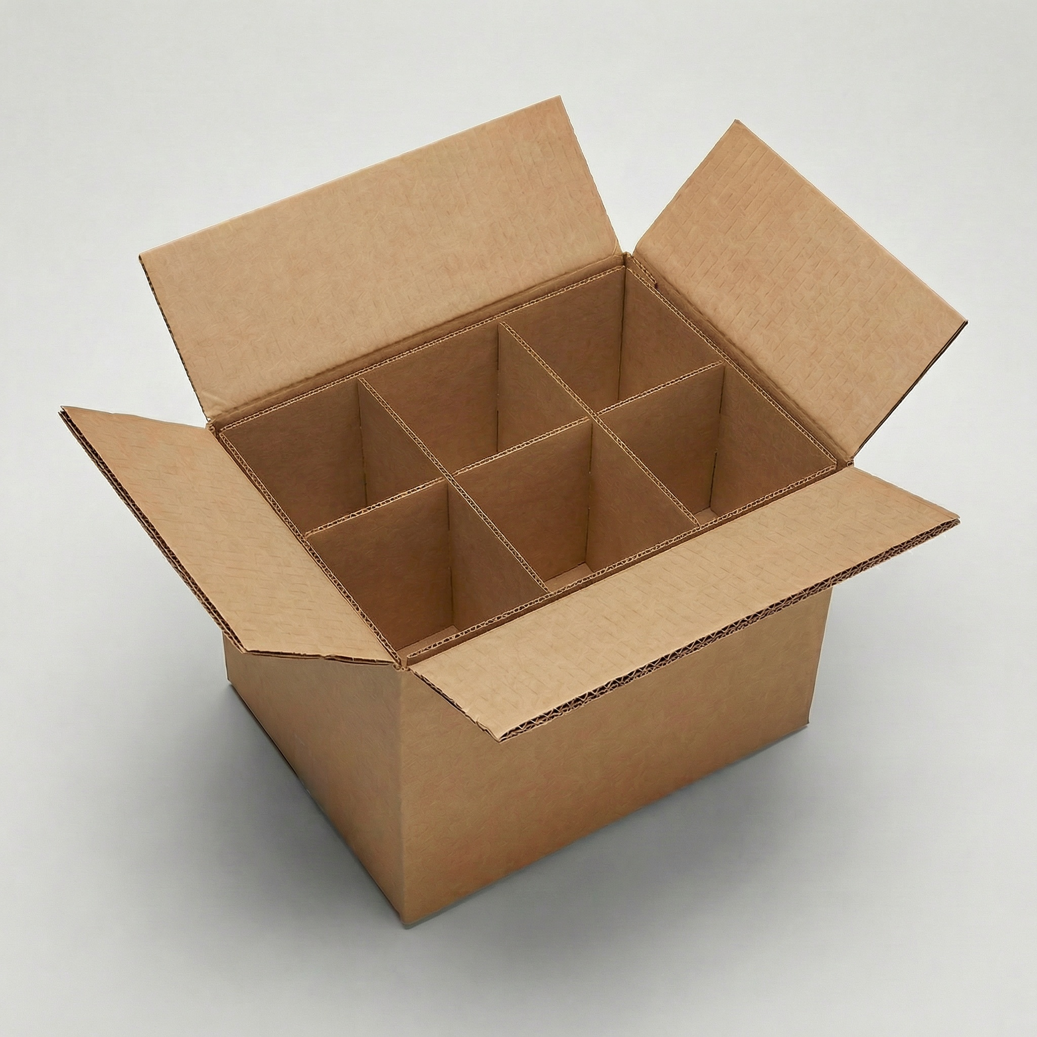 Premium Heavy Duty Wine Shipper Box | 6 Pack | 7mm Kraft Brown | 90 (Diameter) x 320H (mm)
