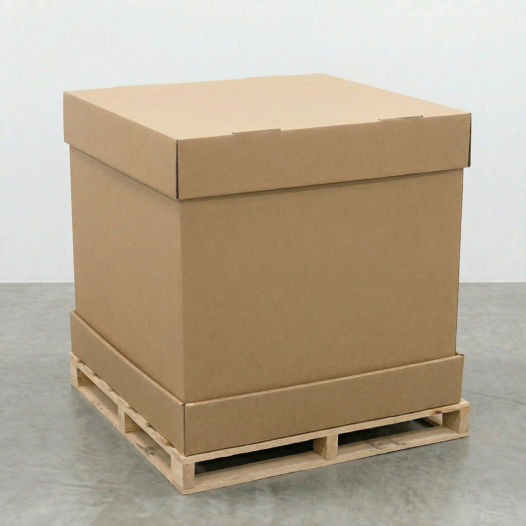 495mm Tall Square Pallet Boxes | 7mm Kraft Brown | 1100L x 1100W x 495H (mm)