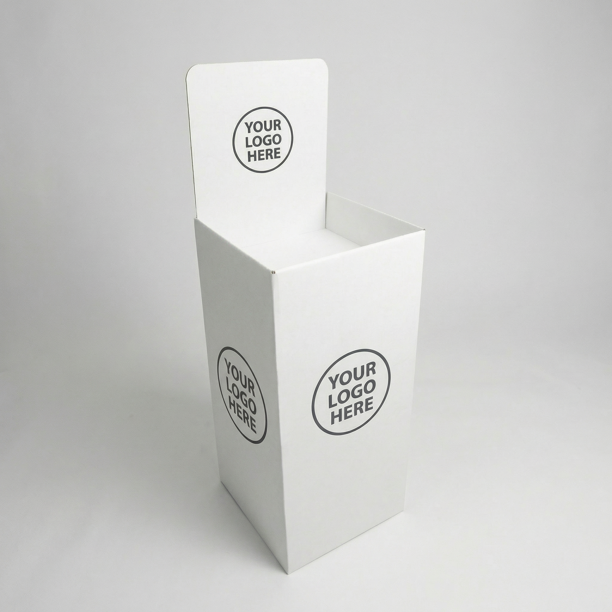 White Cardboard Dump Bin | 3mm White | 340L x 340W x 750H (mm)