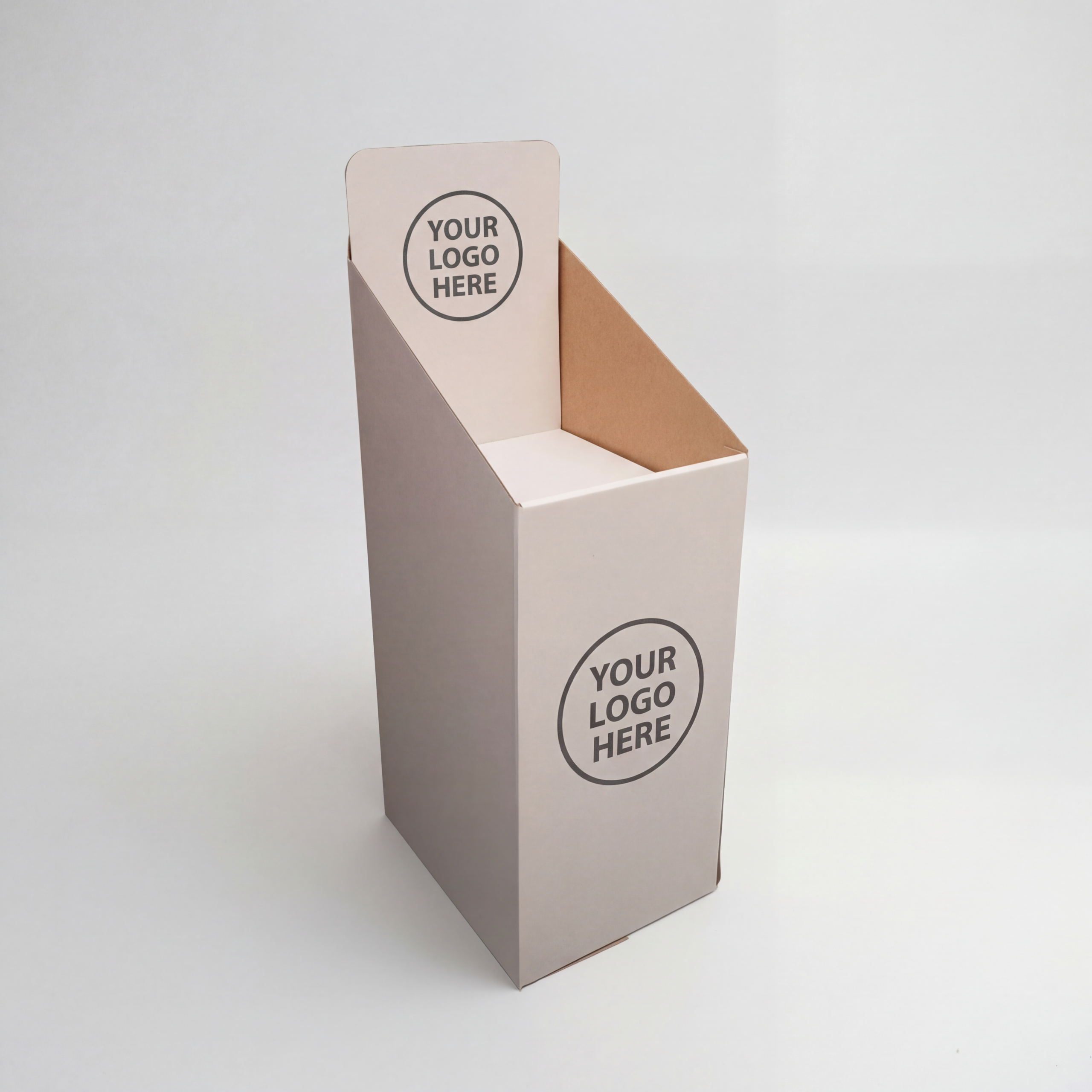 White Stacker Cardboard Dump Bin | 3mm White | 300L x 380W x 870RH x 610FH (mm)