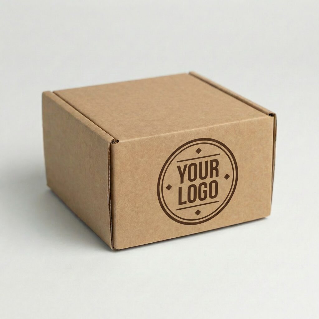 Self-Locking Mailing Box | Coaster | 2mm Recycled Brown | 105L x 105W x 35H (mm)