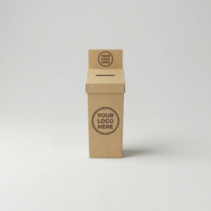 Large Kraft Brown Freestanding Cardboard Entry Box | 3mm Kraft Brown | 300L x 300W x 1000H (mm)