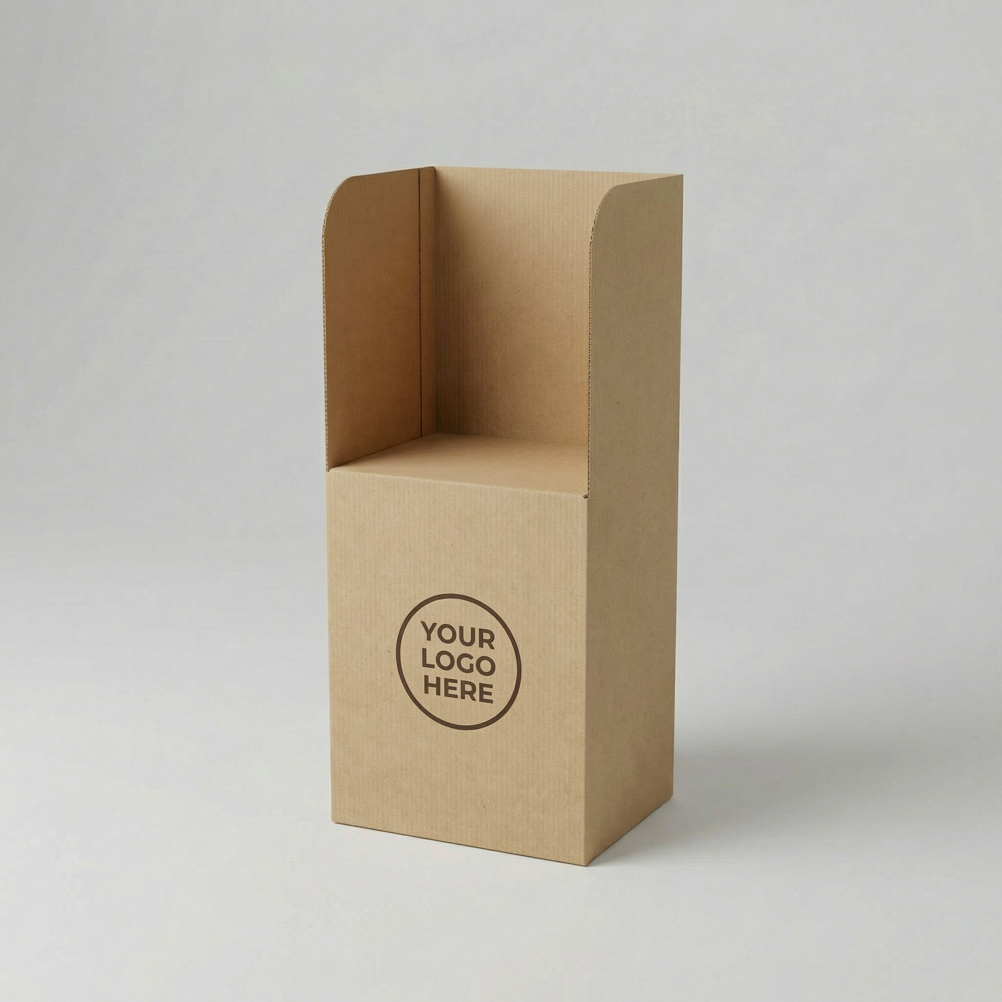 Kraft Brown Cardboard Polling Booth | 3mm Kraft Brown | 670L x 470W x 1580H (mm)