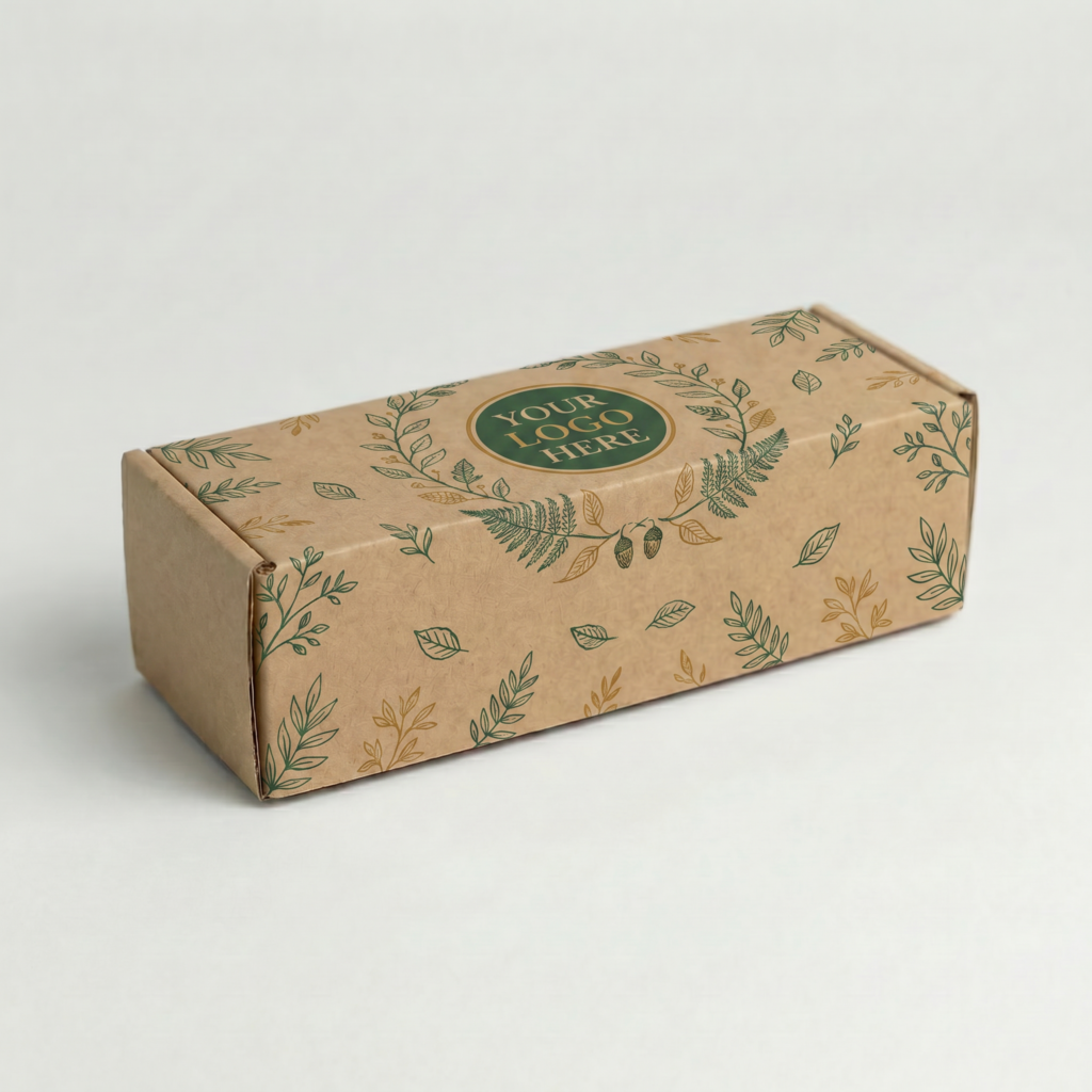 Self-Locking Mailing Box | 2mm Recycled Brown | 260L x 120W x 60H (mm) — printed