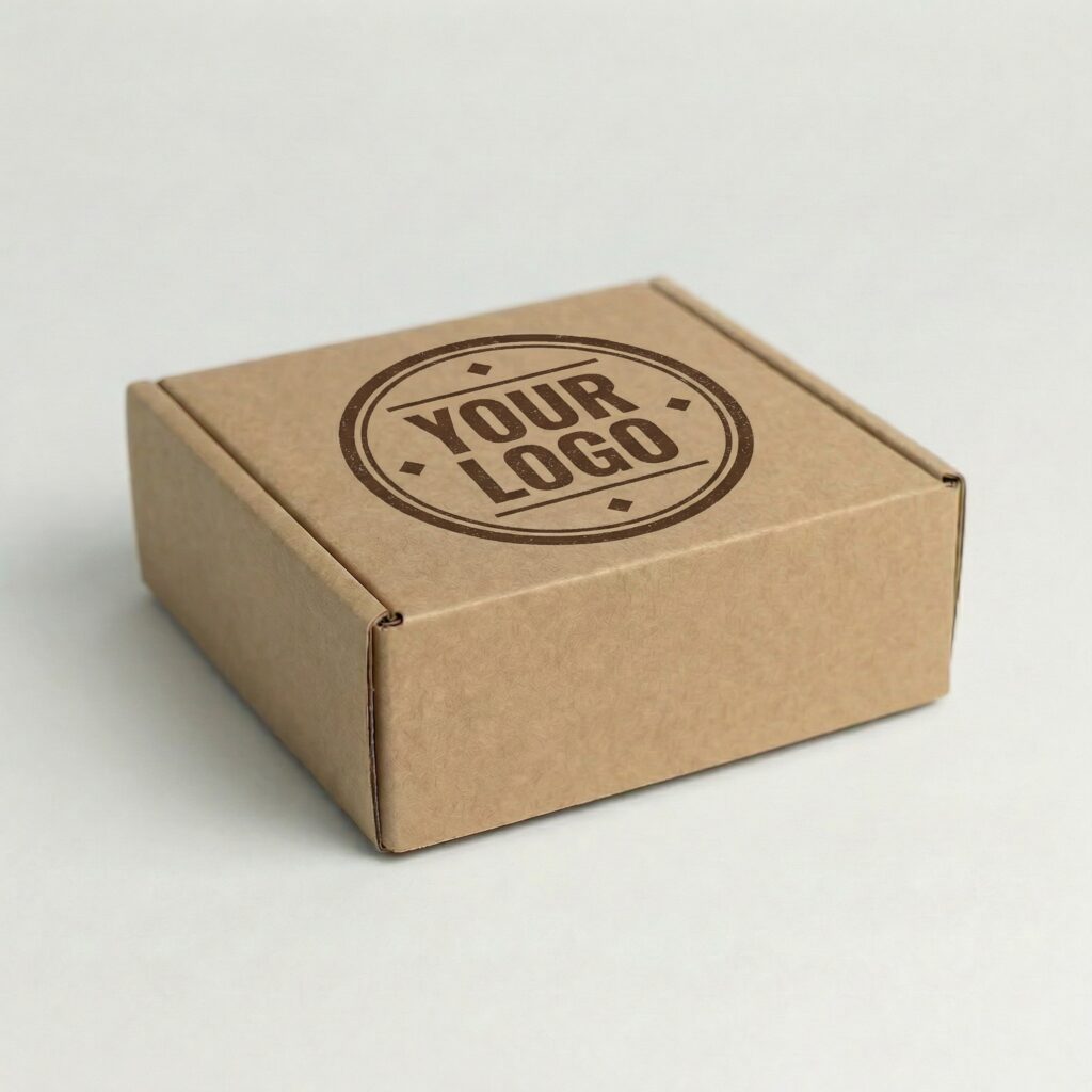 Self-Locking Mailing Box | 2mm Recycled Brown | 150L x 150W x 60H (mm) — printed