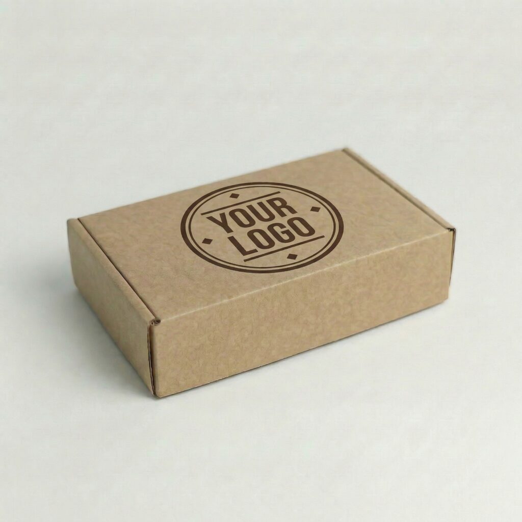 Self-Locking Mailing Box | 2mm Recycled Brown | 210L x 120W x 60H (mm) — printed