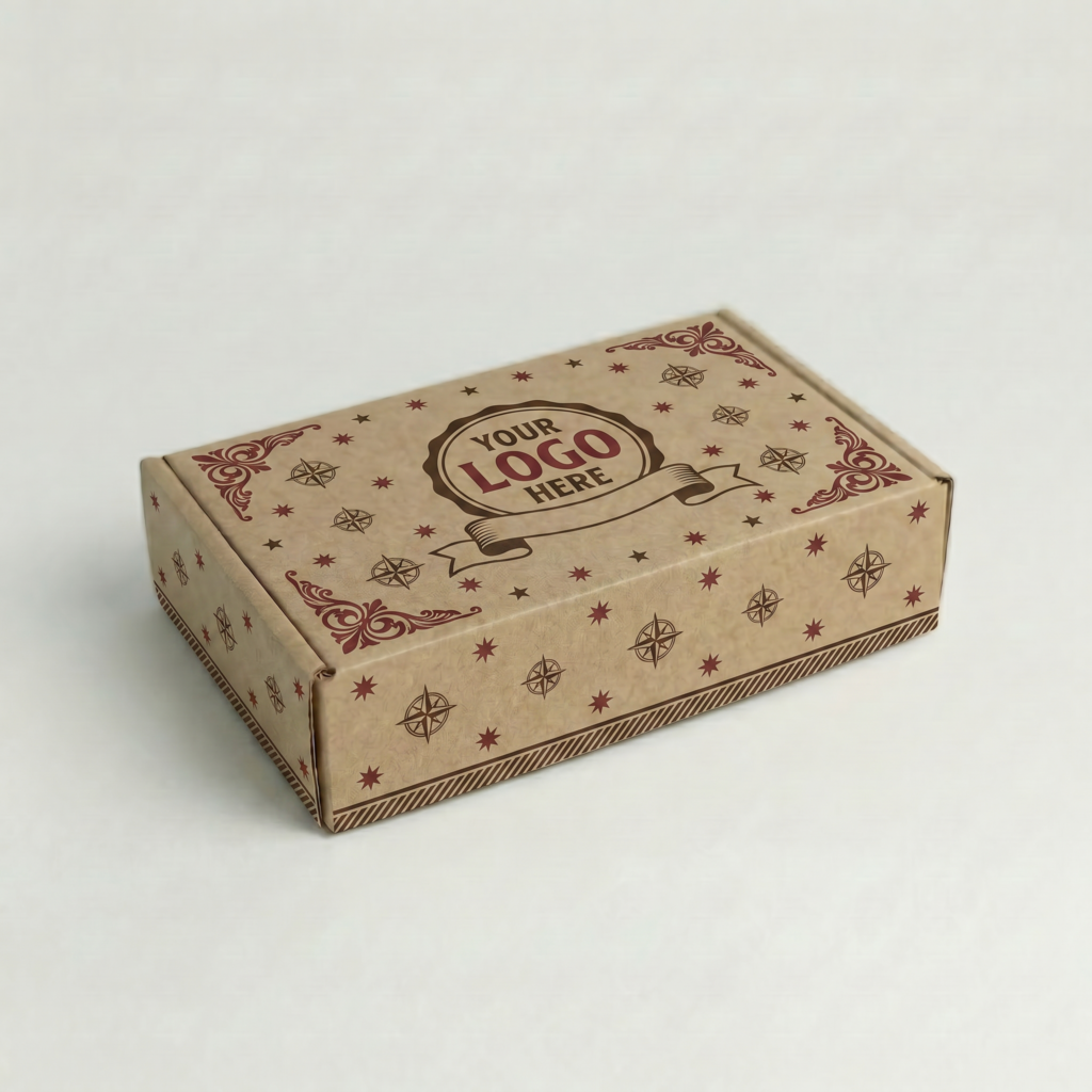 Self-Locking Mailing Box | 2mm Recycled Brown | 210L x 120W x 60H (mm) — printed