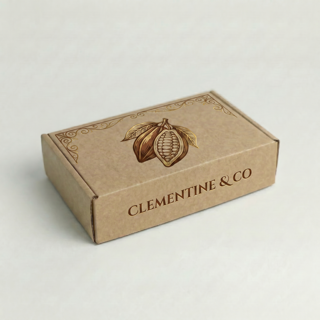 Self-Locking Mailing Box | 2mm Recycled Brown | 210L x 120W x 60H (mm) — printed