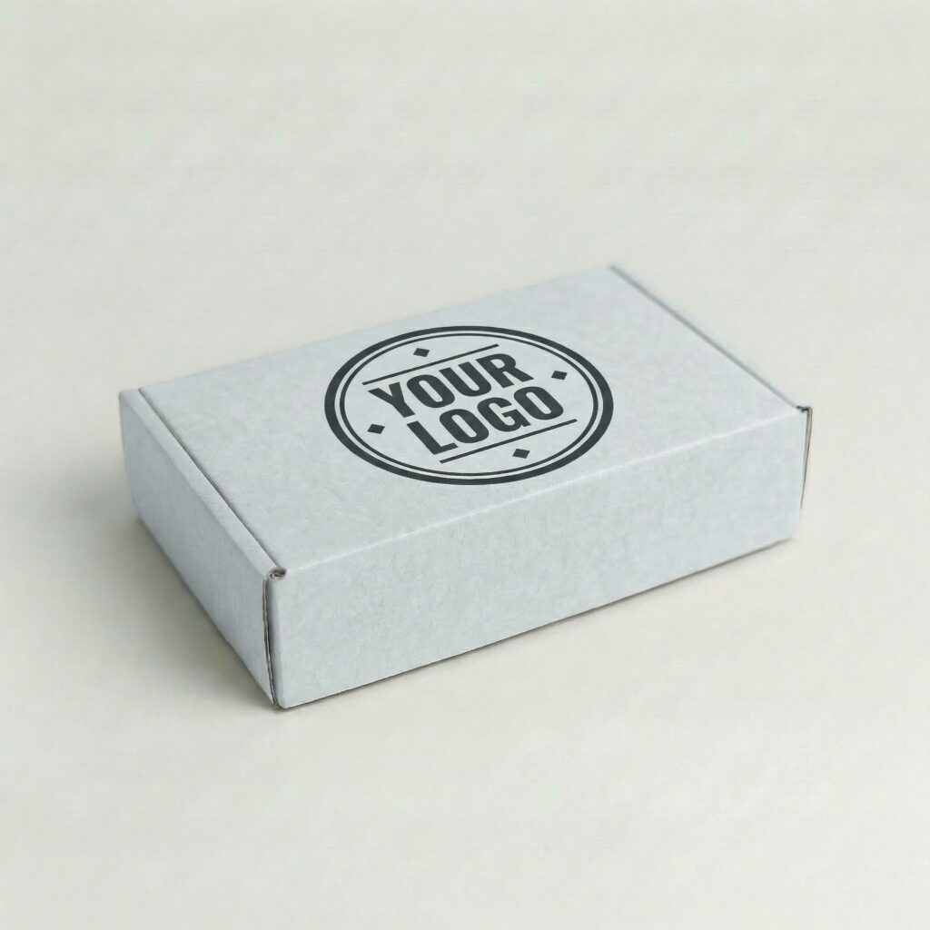 Self-Locking Mailing Box | 2mm White | 210L x 120W x 60H (mm) — printed