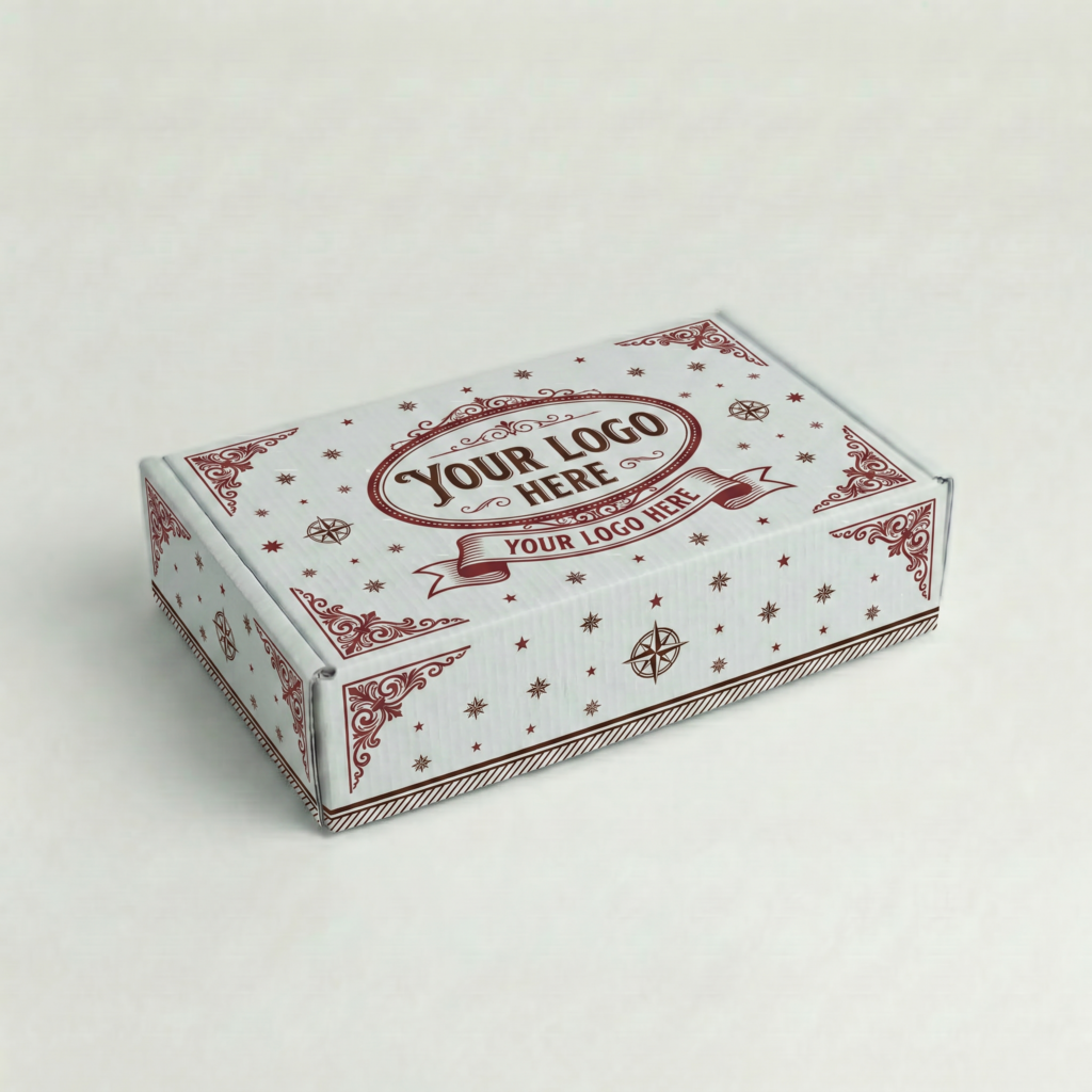Self-Locking Mailing Box | 2mm White | 210L x 120W x 60H (mm) — printed