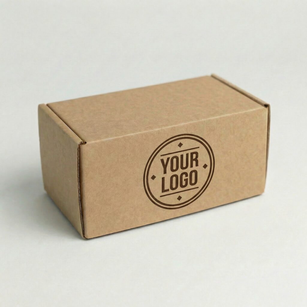Self-Locking Mailing Box | 2mm Recycled Brown | 200L x 100W x 100H (mm) — printed