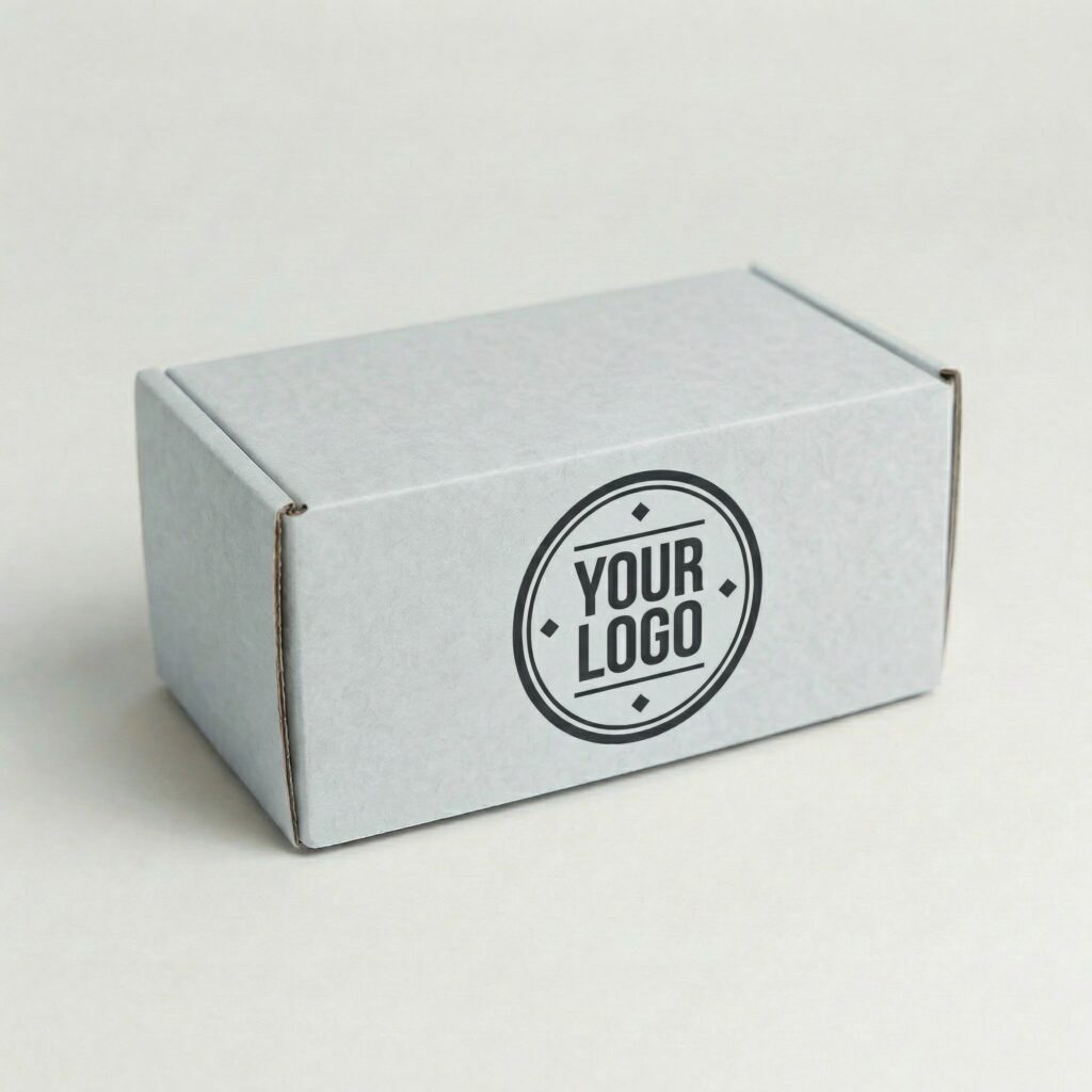 Self-Locking Mailing Box | 2mm White | 200L x 100W x 100H (mm) — printed