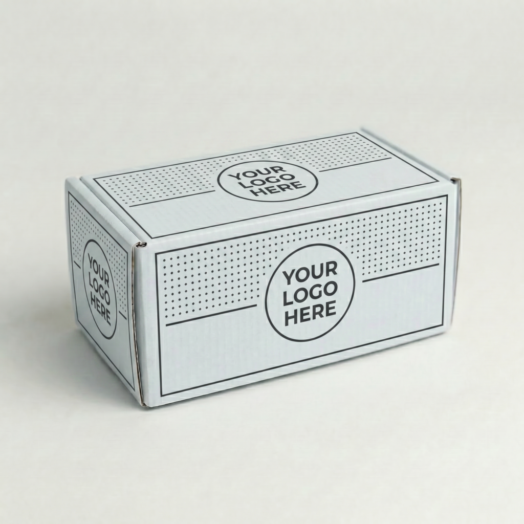 Self-Locking Mailing Box | 2mm White | 200L x 100W x 100H (mm) — printed