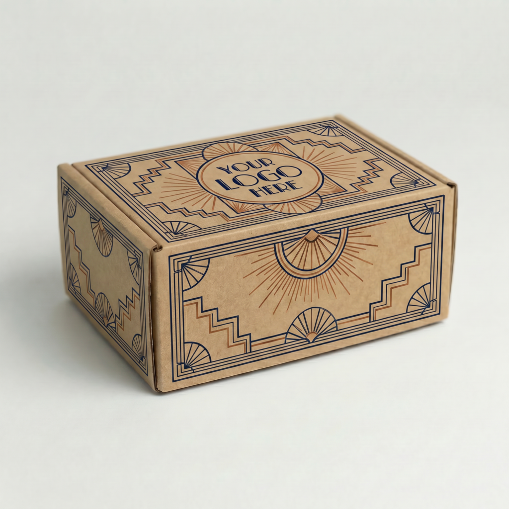 A5 Self-Locking Mailing Box | 2mm Recycled Brown | 225L x 155W x 100H (mm) — printed