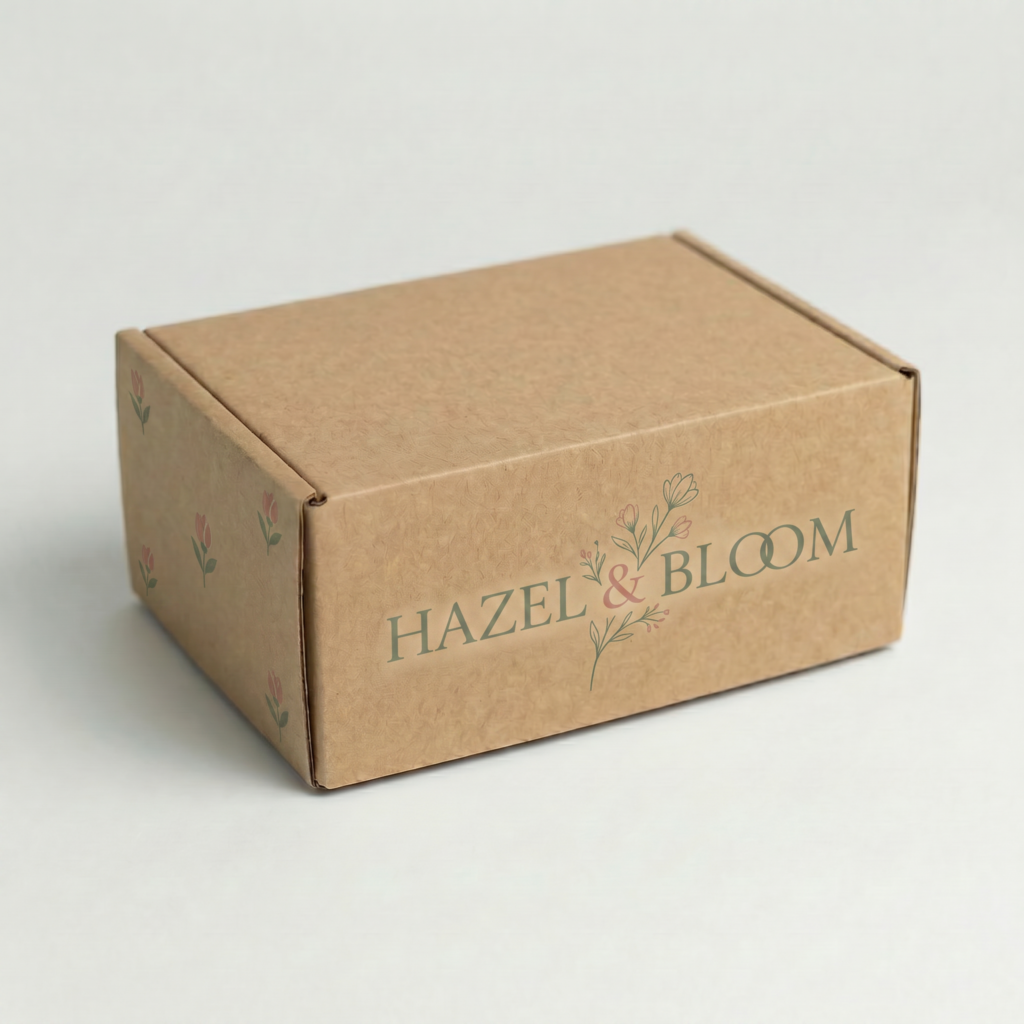 A5 Self-Locking Mailing Box | 2mm Recycled Brown | 225L x 155W x 100H (mm) — printed