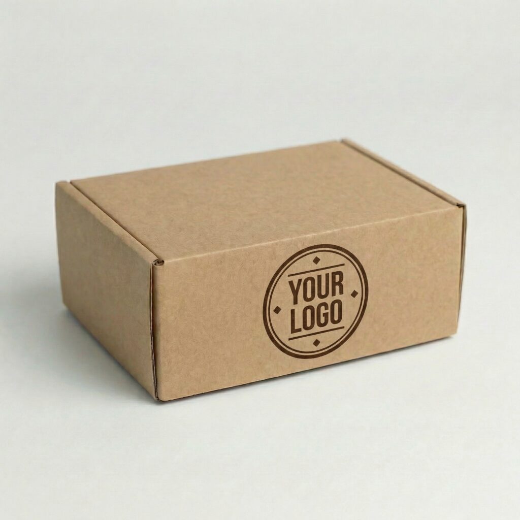 A5 Self-Locking Mailing Box | 2mm Recycled Brown | 225L x 155W x 50H (mm) — printed