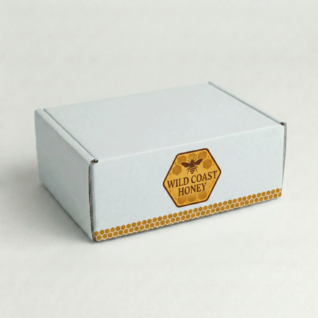 A5 Self-Locking Mailing Box | 2mm White | 225L x 155W x 75H (mm) — printed
