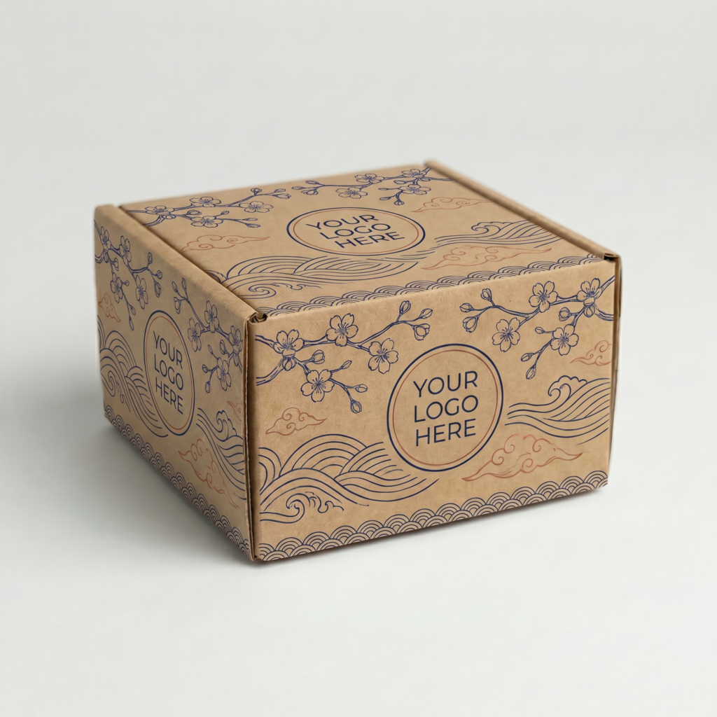 Self-Locking Mailing Box | Coaster | 2mm Recycled Brown | 105L x 105W x 35H (mm)