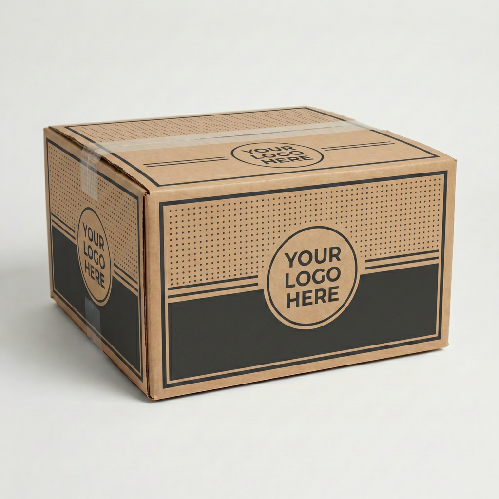 Square Cardboard Box (300mm Short) | 3mm Kraft Brown | 300L x 300W x 150H (mm)