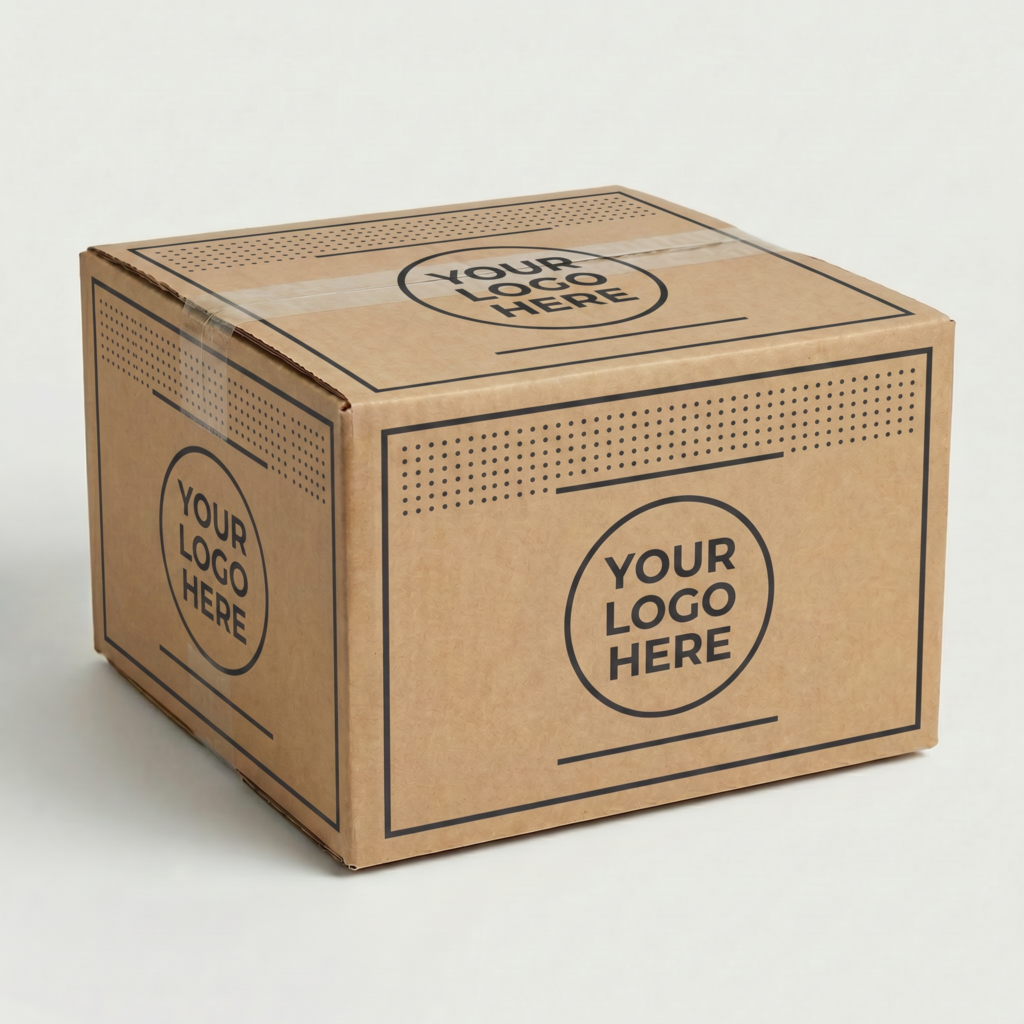 Square Cardboard Box (200mm Short) | 3mm Kraft Brown | 200L x 200W x 120H (mm)