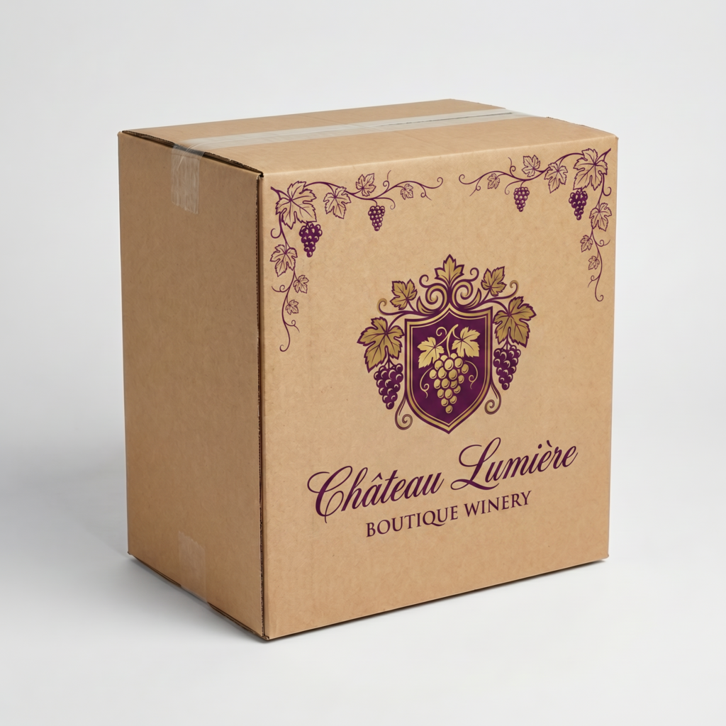 Premium Heavy Duty Wine Shipper Box | 2 Pack | 7mm Kraft Brown | 90 (Diameter) x 320H (mm)