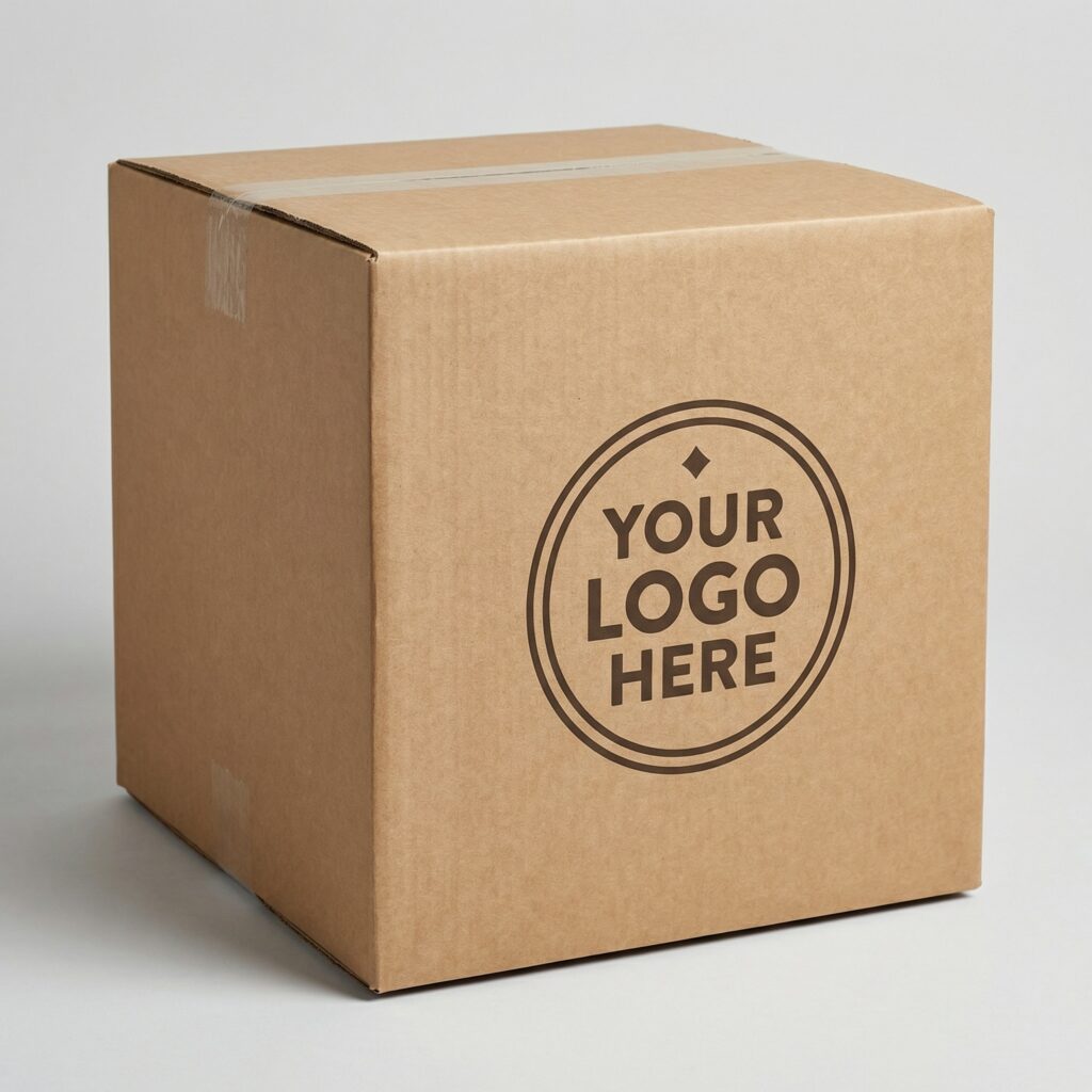 500mm Cube Heavy Duty Cardboard Box | 7mm Kraft Brown | 500L x 500W x 500H (mm) — printed