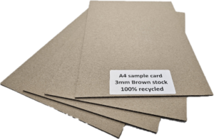 PAD A2-B3: 594-420MM BROWN RECYCLED 3MM Thick cardboard (28pce Pack)