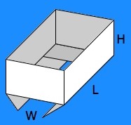 Line Drawing of Half Slotted Carton Design