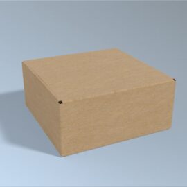 Square Cardboard Box (250mm Short) | 3mm Kraft Brown | 250L x 250W x 110H (mm)
