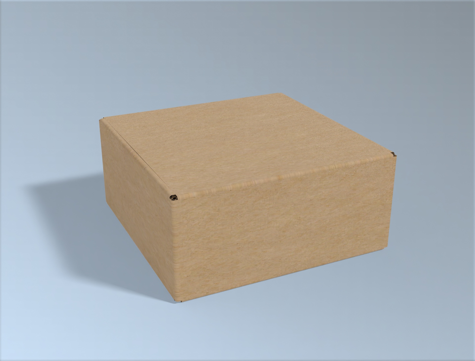 Square Cardboard Box (250mm Short) | 3mm Kraft Brown | 250L x 250W x 110H (mm)