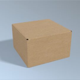 Square Cardboard Box (150mm Short) | 3mm Kraft Brown | 150L x 150W x 100H (mm)
