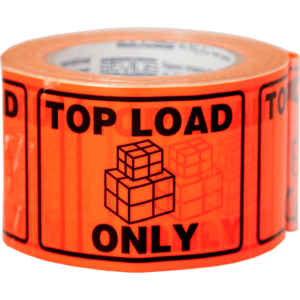 "Top Load Only" Printed Labels 100x75mm