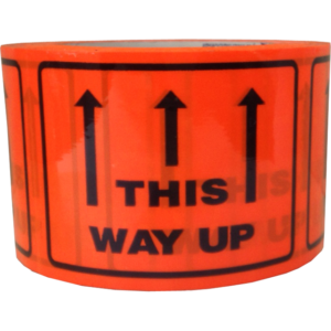 "This Way Up" Printed Labels 100x75mm